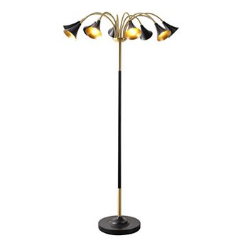 Vivian 10-light Mid-century Modern Iron Medusa Multi Head Led Floor Lamp