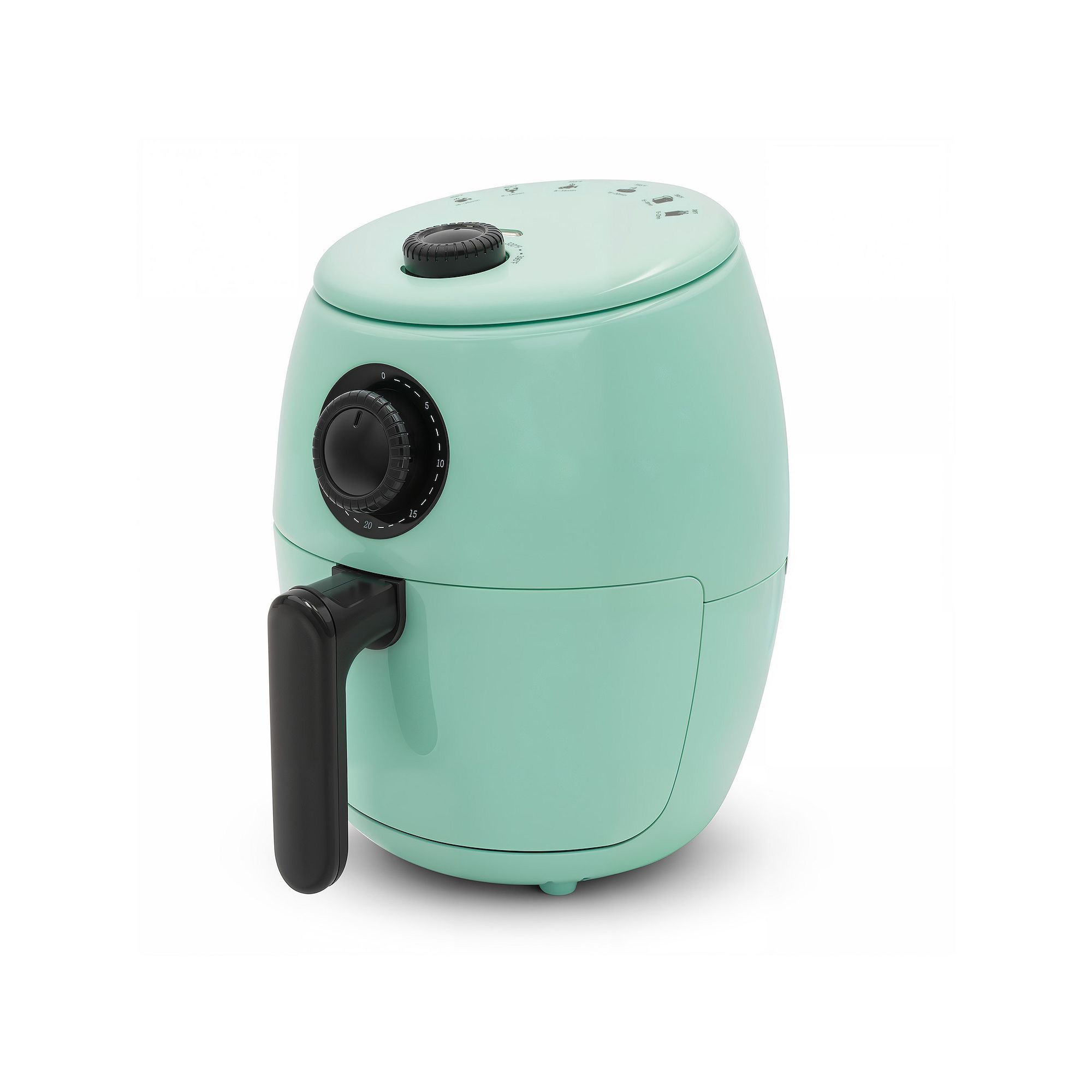 Elite Cuisine 2Qt. Compact Adjustable Time/Temp Nonstick Air Fryer, Blue