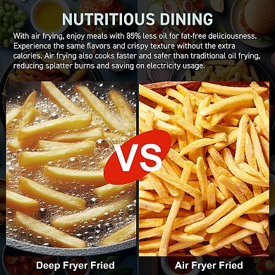 Elite Cuisine 2Qt. Compact Adjustable Time/Temp Nonstick Air Fryer