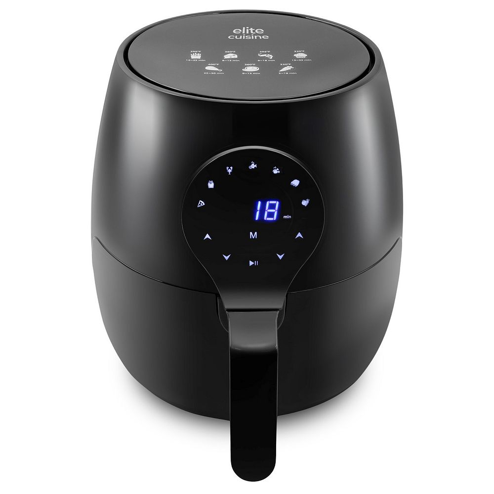 Elite Cuisine 5.3Qt. Digital Air Fryer with Pre-Set Functions