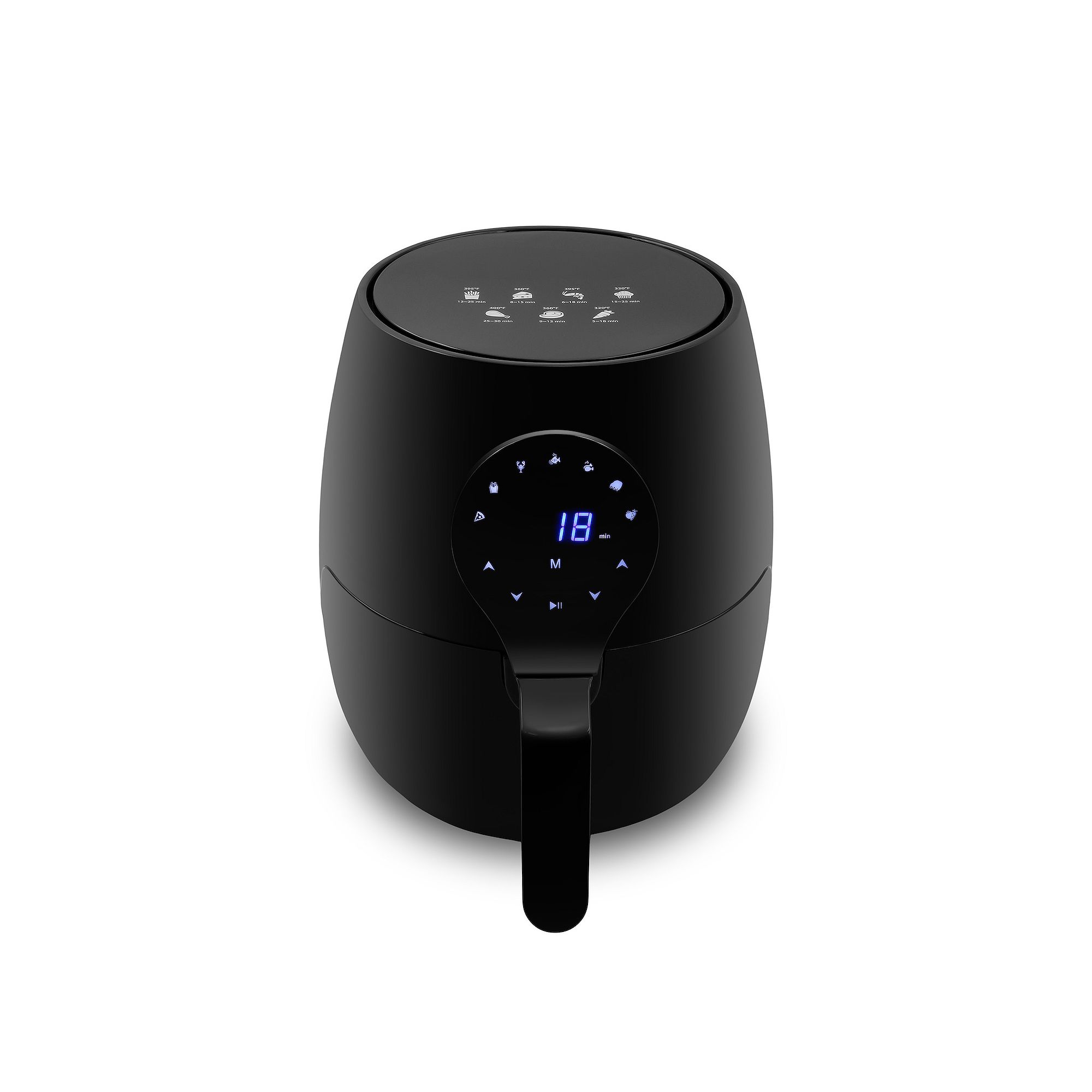 Elite Cuisine 5.3Qt. Digital Air Fryer with Pre-Set Functions, Black