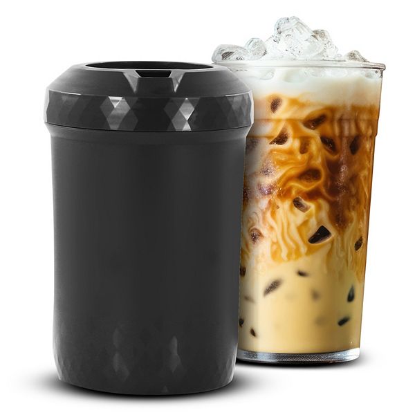 Elite Cuisine HyperChiller Patented Coffee/Beverage Cooler – Ready in One Minute –, Reusable for Iced Tea, Wine Spirits, Alcohol, Juice, 12.5 OZ - Black