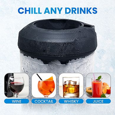 Elite Cuisine HyperChiller Patented Coffee/Beverage Cooler – Ready in One Minute –, Reusable for Iced Tea, Wine Spirits, Alcohol, Juice, 12.5 OZ