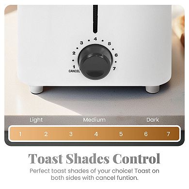 Elite Cuisine 2 Slice Cool Touch Toaster with 7 Toast Settings