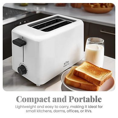 Elite Cuisine 2 Slice Cool Touch Toaster with 7 Toast Settings