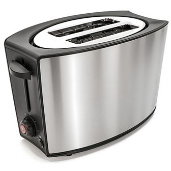 Elite Cuisine Stainless Steel 2-Slice Toaster with Bagel Function