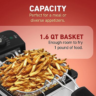Elite Cuisine 1.6 quart Deep Fryer Stainless Steel