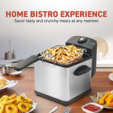 Elite Cuisine 1.6 quart Deep Fryer Stainless Steel
