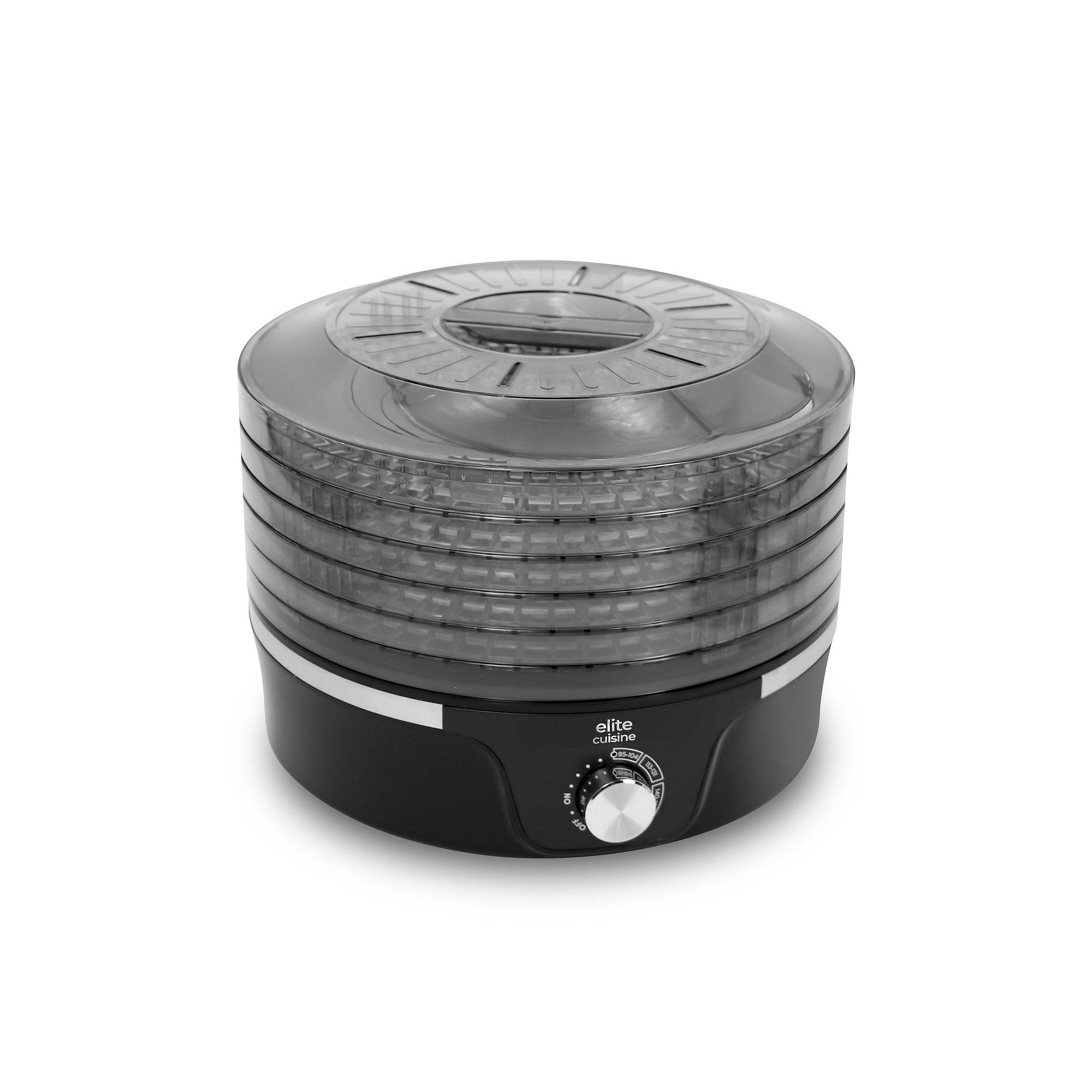 Elite Cuisine Food Dehydrator with Adjustable Temperature Dial and 5 Trays,