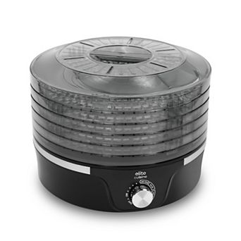 Elite Cuisine Food Dehydrator with Adjustable Temperature Dial and 5 Trays
