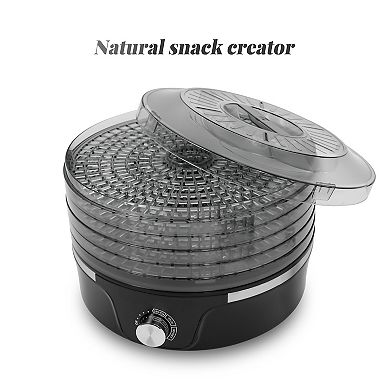 Elite Cuisine Food Dehydrator with Adjustable Temperature Dial and 5 Trays