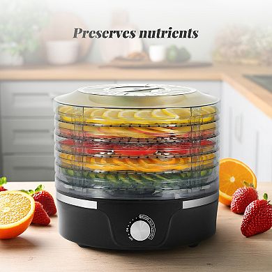 Elite Cuisine Food Dehydrator with Adjustable Temperature Dial and 5 Trays
