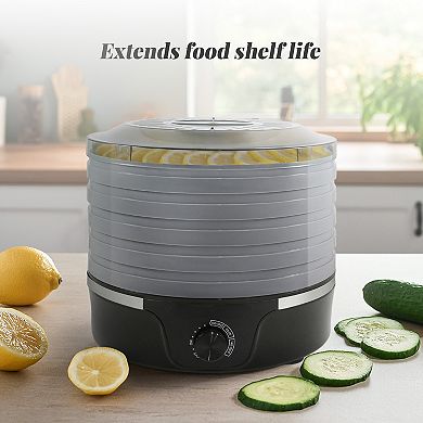 Elite Cuisine Food Dehydrator with Adjustable Temperature Dial and 5 Trays