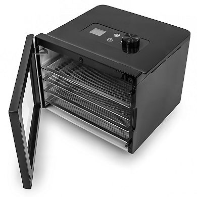 Elite Cuisine Digital Food Dehydrator with 4 Stainless Steel Trays