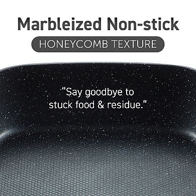 Elite Cuisine 12” Extra Depth 3" Electric Skillet with Glass Lid