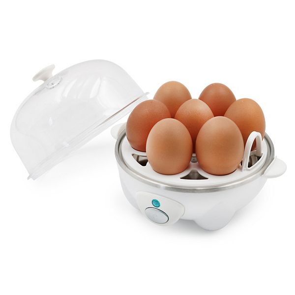Elite Cuisine Automatic Easy Egg Cooker, 7 Eggs - White