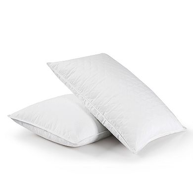 Unikome Super Soft Goose Down & Down Alternative Filled Pillows, 2 Pack Hotel Collection Bed Pillows