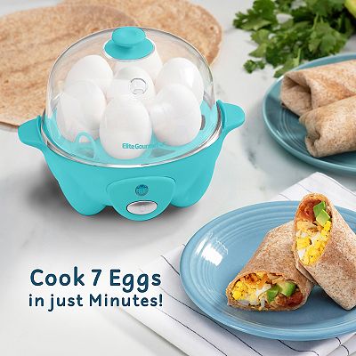 Elite Cuisine Automatic Easy Egg Cooker 7 Eggs