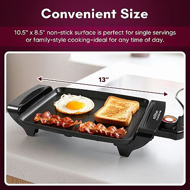 Elite Cuisine Personal Compact Nonstick Griddle 89.25 Sq In.