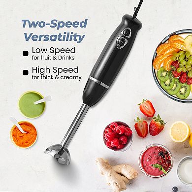Elite Cuisine 2-speed 500W Hand Blender with Detachable Wand