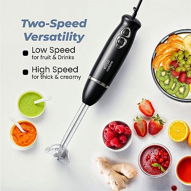 Elite Cuisine 2-speed 500W Hand Blender with Detachable Wand