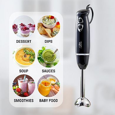 Elite Cuisine 2-speed 500W Hand Blender with Detachable Wand
