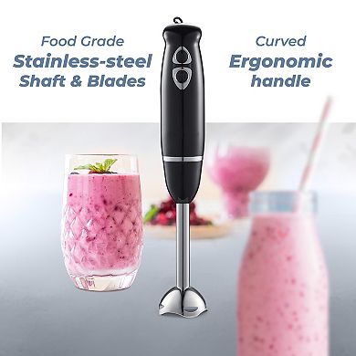 Elite Cuisine 2-speed 500W Hand Blender with Detachable Wand