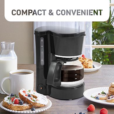 Elite Cuisine 5-Cup Brew & Drip Coffee Maker with Pause & Serve