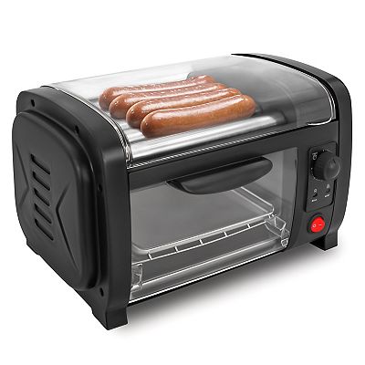 Elite Cuisine Hot Dog Roller and Bun Toaster Oven