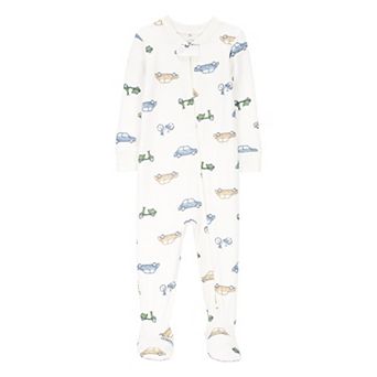 Baby Boy Carter's Car Print Zip-Up PurelySoft 1 pc Footed Pajamas