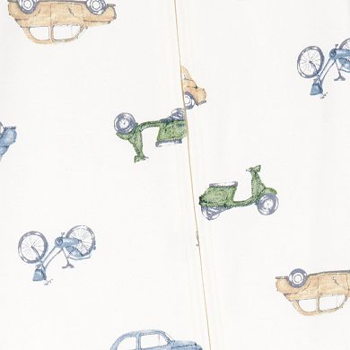 Baby Boy Carter's Car Print Zip-Up PurelySoft 1-Piece Footed Pajamas