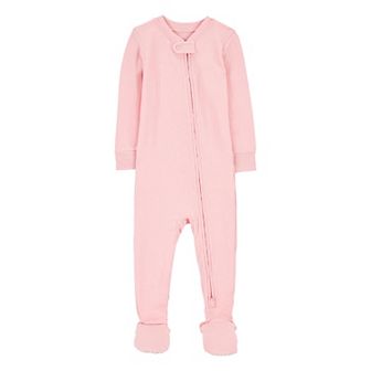 Baby Girl Carter's Zip-Up PurelySoft 1 pc Footed Pajamas