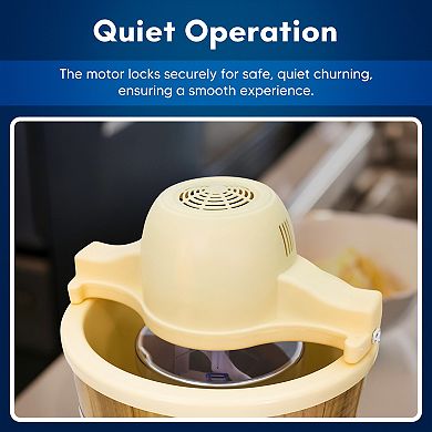 Elite Cuisine 4Qt. Old Fashioned Pine Bucket Electric Ice Cream Maker