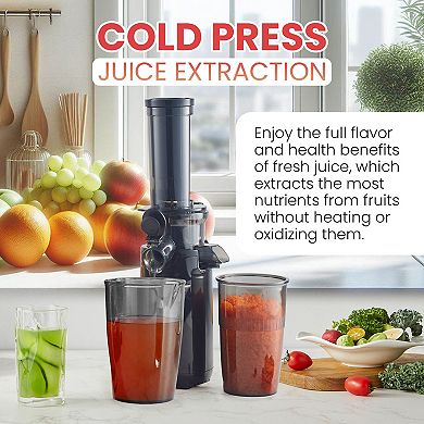 Elite Cuisine Compact Masticating Cold Press Slow Juicer
