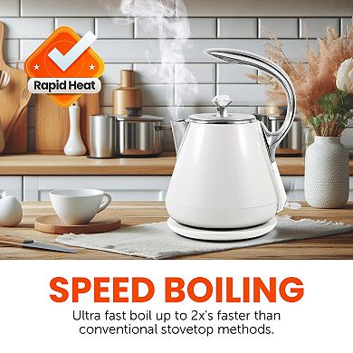 Elite Cuisine 1.25-qt. Cool-Touch Stainless Steel Electric Kettle