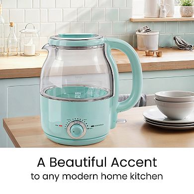 Elite Cuisine 1.25-qt. Adjustable Temperature Electric Glass Kettle with Keep Warm