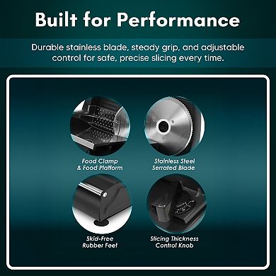 Elite Cuisine Ultimate Precision Electric Deli Food Meat Slicer