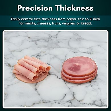 Elite Cuisine Ultimate Precision Electric Deli Food Meat Slicer