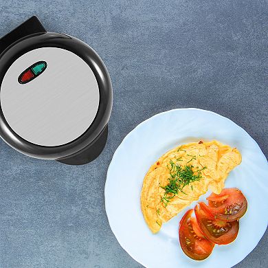Elite Cuisine Non-Stick Dual Omelet & Frittata Maker with Cool Touch Handle