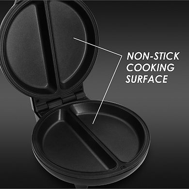 Elite Cuisine Non-Stick Dual Omelet & Frittata Maker with Cool Touch Handle