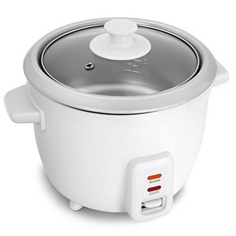 Elite Cuisine 6 cup Rice Cooker with Glass Lid