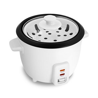 Elite Cuisine 6 cup Non-Stick Rice Cooker with Steam Tray