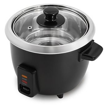 Elite Cuisine 6 cup Rice Cooker with 304 Stainless-Steel Inner Pot