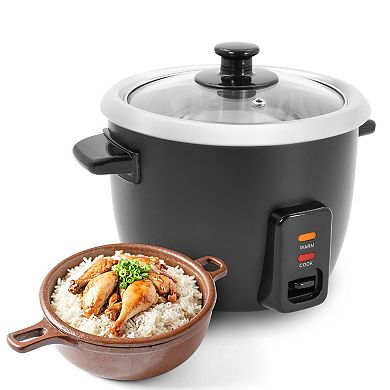 Elite Cuisine 6-cup Rice Cooker with 304 Stainless-Steel Inner Pot