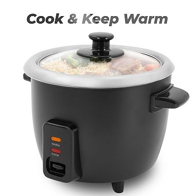 Elite Cuisine 6-cup Rice Cooker with 304 Stainless-Steel Inner Pot