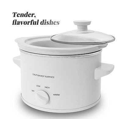 Elite Cuisine 1.5Qt. Mini Slow Cooker with Adjustable Settings and Keep Warm
