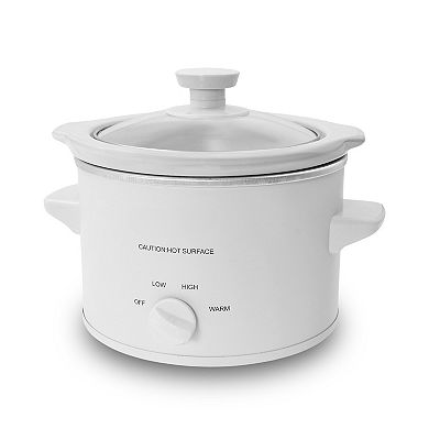 Elite Cuisine 1.5Qt. Mini Slow Cooker with Adjustable Settings and Keep Warm