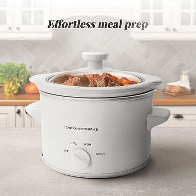 Elite Cuisine 1.5Qt. Mini Slow Cooker with Adjustable Settings and Keep Warm