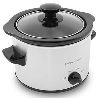 Elite Cuisine 1.5-qt Mini Slow Cooker with Adjustable Settings and Keep Warm