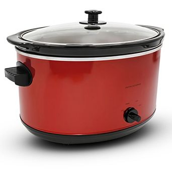 Elite Cuisine 8.5-qt Stainless Steel Slow Cooker with Adjustable Settings and Keep Warm